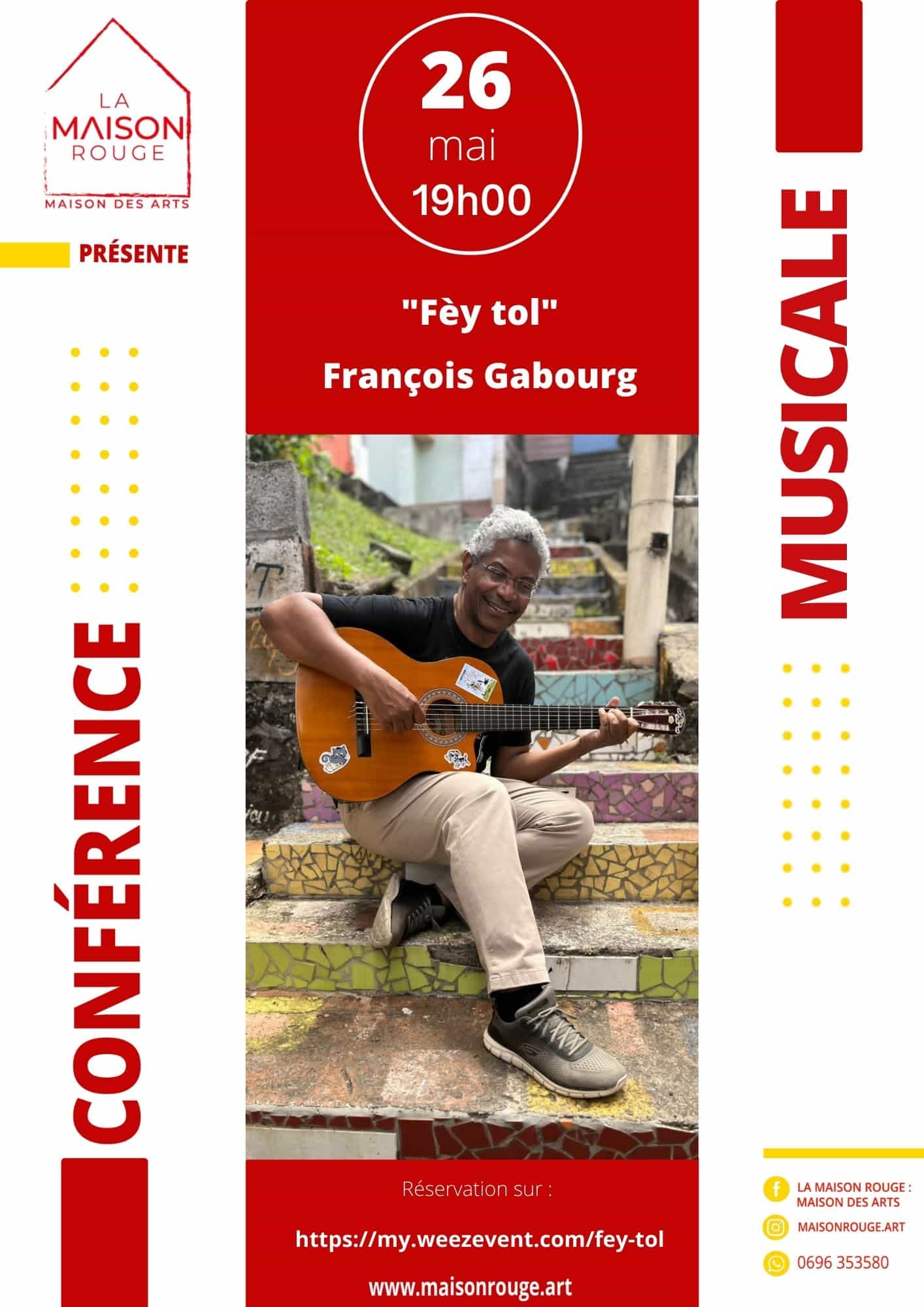 Conférence musicale de François Gabourg le 26 mai à la Maison Rouge : Maison des Arts