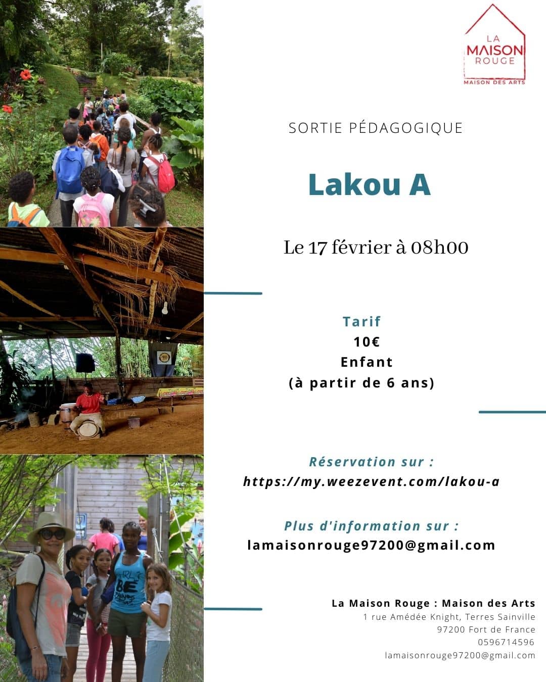 Sortie pédagogique organisé par la Maison Rouge :Maison des Arts à Lakou A