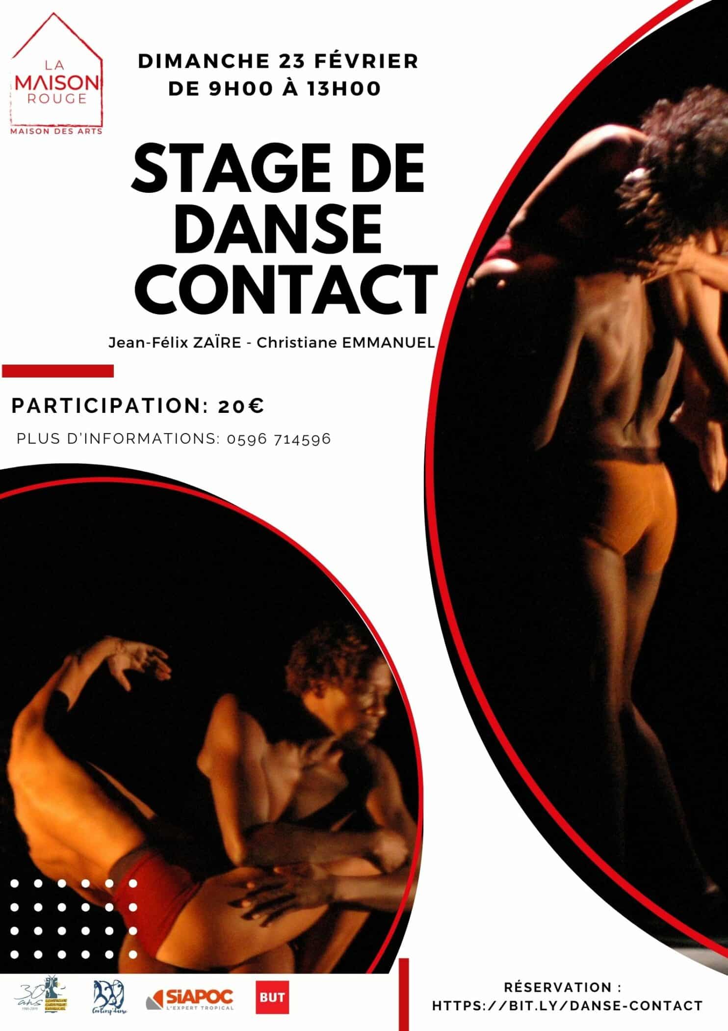 atelier "danse contact" avec Jean Félix Zaire et Christiane Emmanuel à La Maison Rouge : Maison des Arts le 23 février 2025